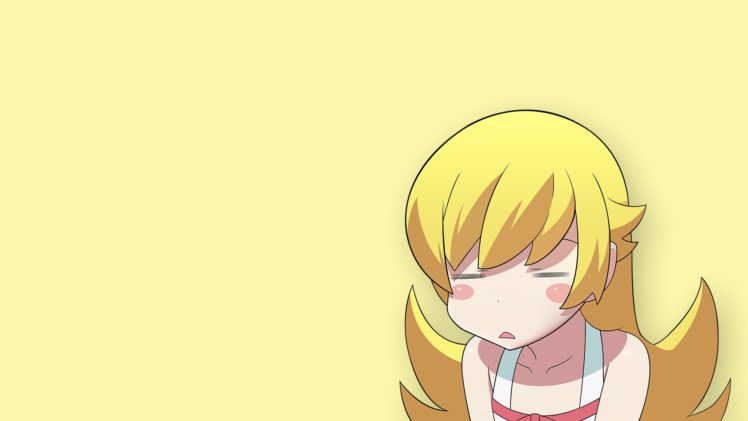 anime, Anime girls, Oshino Shinobu, Anime vectors, Simple background HD Wallpaper Desktop Background