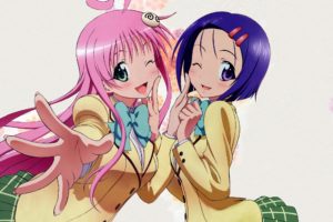 anime girls, To Love ru, Lala Satalin Deviluke, Sairenji Haruna, School uniform