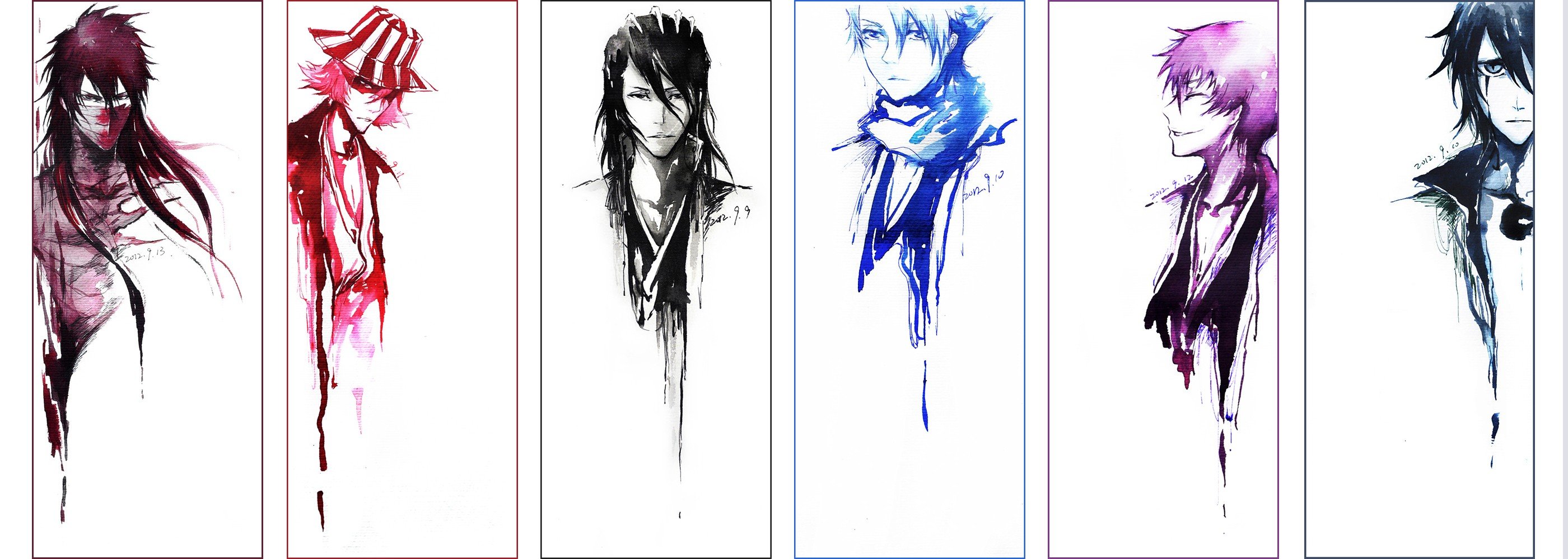 Kurosaki Ichigo, Mugetsu, Urahara Kisuke, Ichimaru Gin, Ulquiorra Cifer, Kuchiki Byakuya