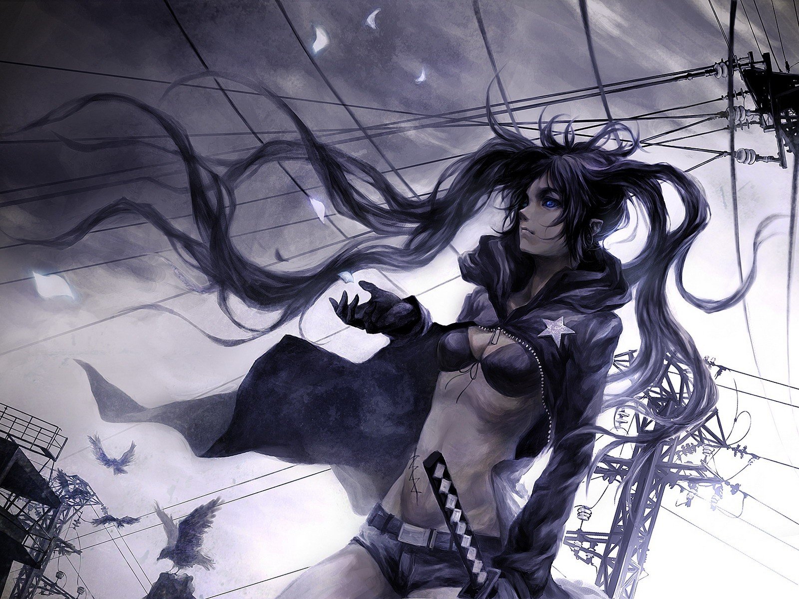 anime girls, Black Rock Shooter Wallpaper