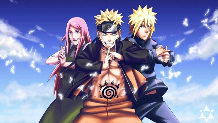 anime, Naruto Shippuuden, Namikaze Minato, Uzumaki Naruto, Uzumaki Kushina HD Wallpaper Desktop Background