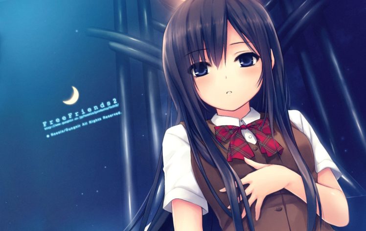 anime girls, Long hair, Coffee Kizoku, Schoolgirls HD Wallpaper Desktop Background