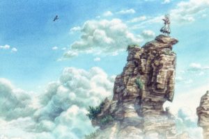 fantasy art, Clouds, Cliff