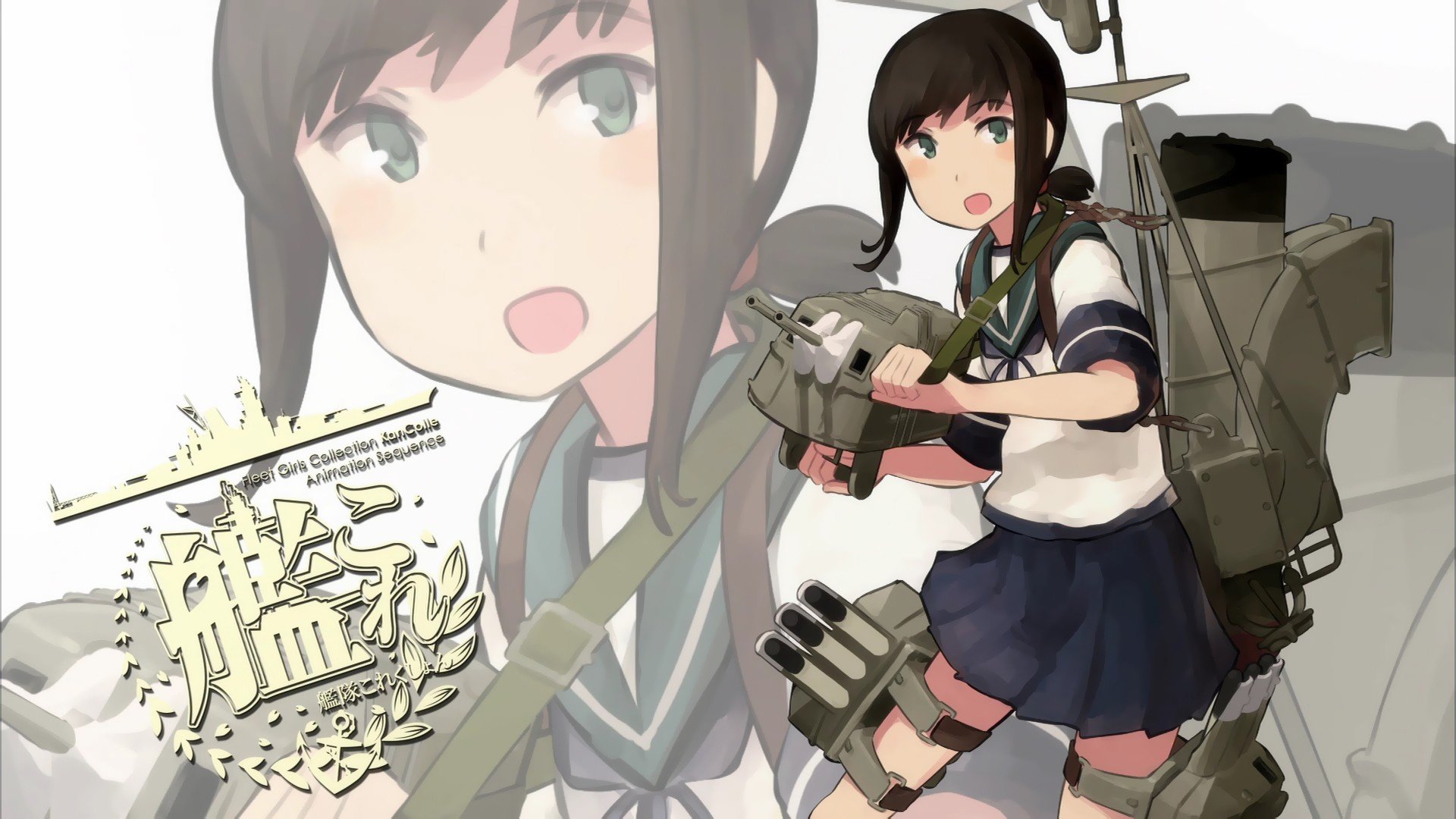 Kantai Collection, Anime, Anime girls, Fubuki (KanColle), School uniform Wallpaper