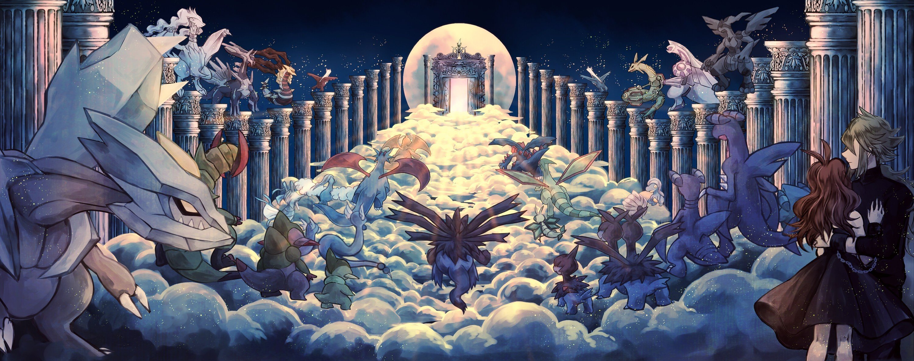 Pokemon, Dragon, Anime, Reshiram, Zekrom Wallpaper