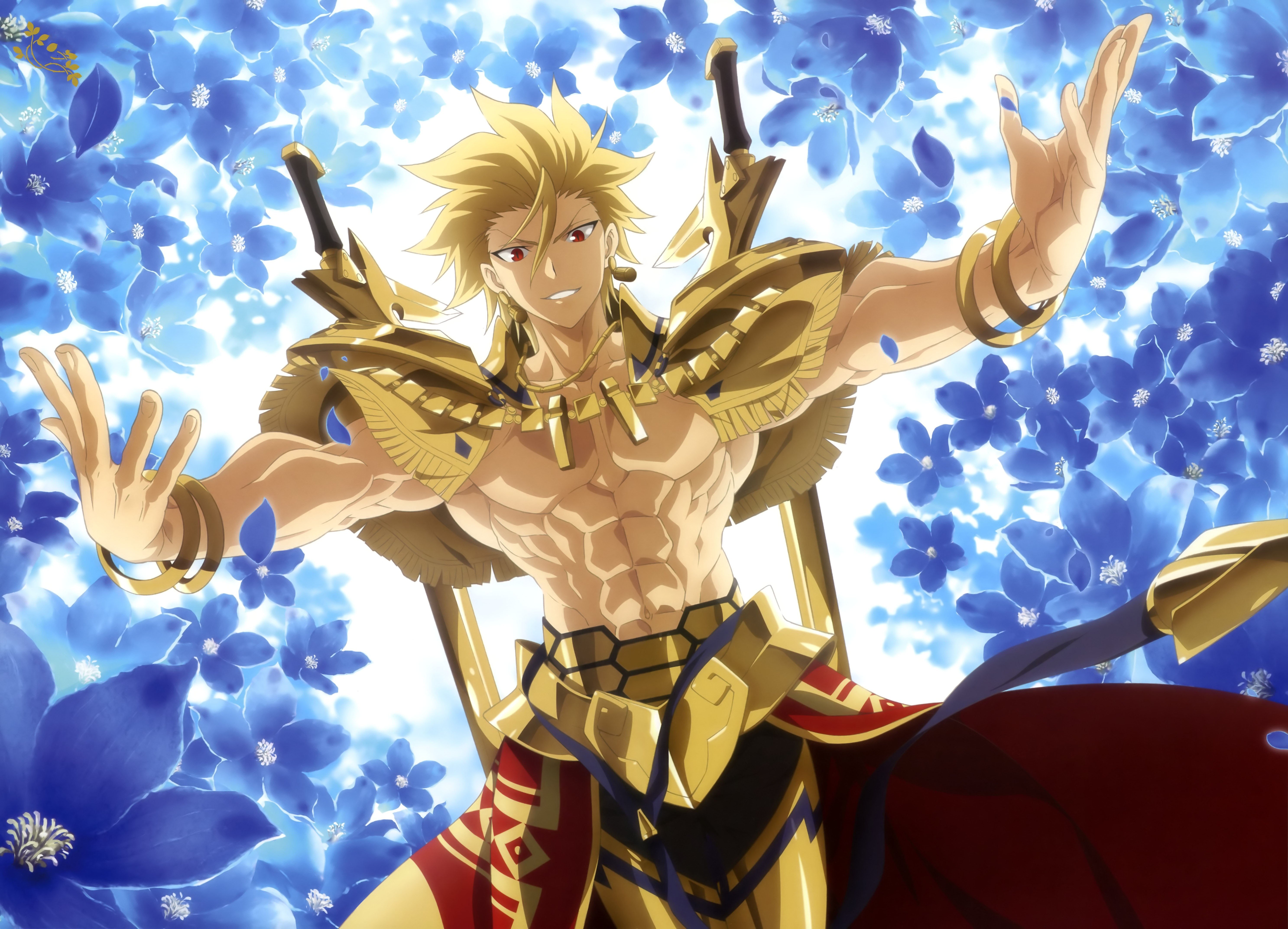 Fate Prototype, Gilgamesh, Red eyes, Anime, Short hair, Blonde, Anime boys  Wallpapers HD / Desktop and Mobile Backgrounds