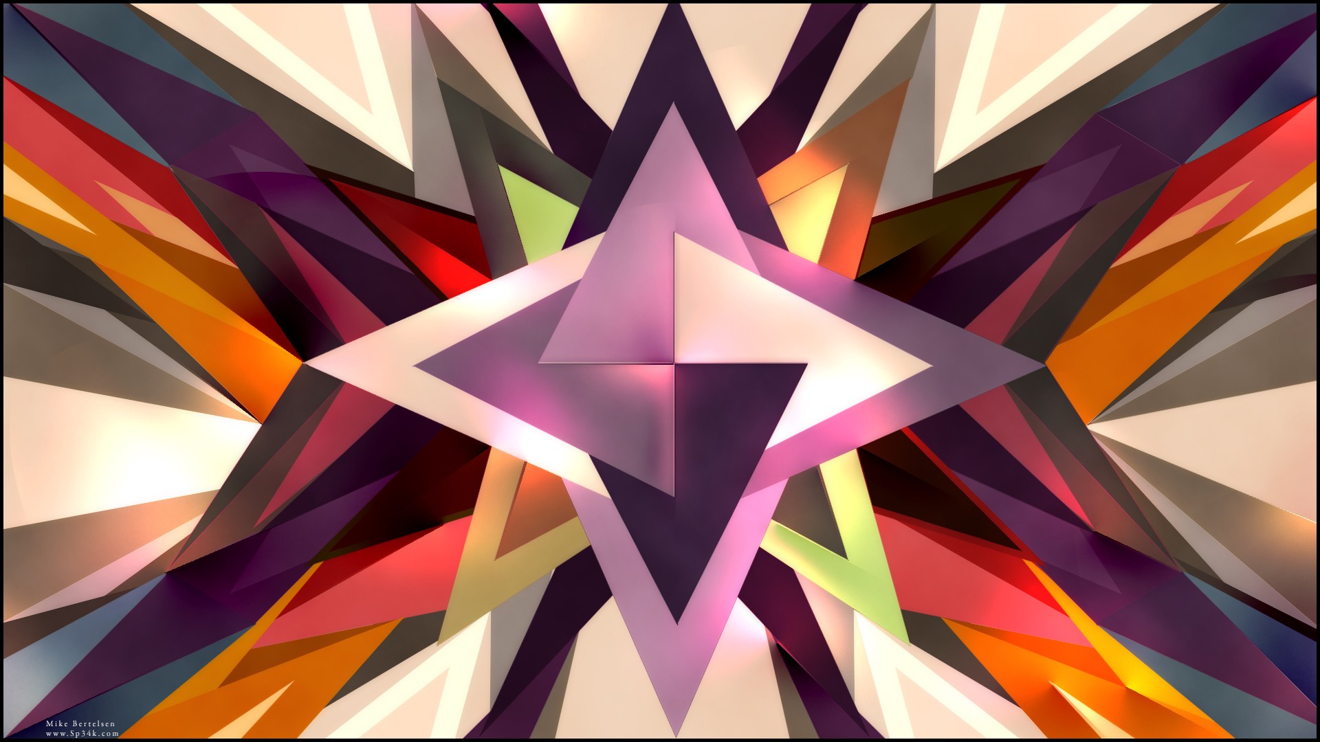abstract, Multicolor, Spikes, Photo, Manipulation, Colors, Sp34k, Triangles Wallpaper