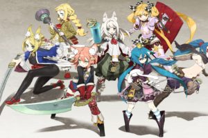 anime, Anime girls, Simple background, Fox girl, Weapon, Sword
