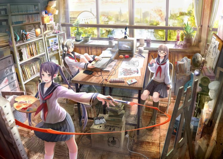 detailed, Anime girls HD Wallpaper Desktop Background