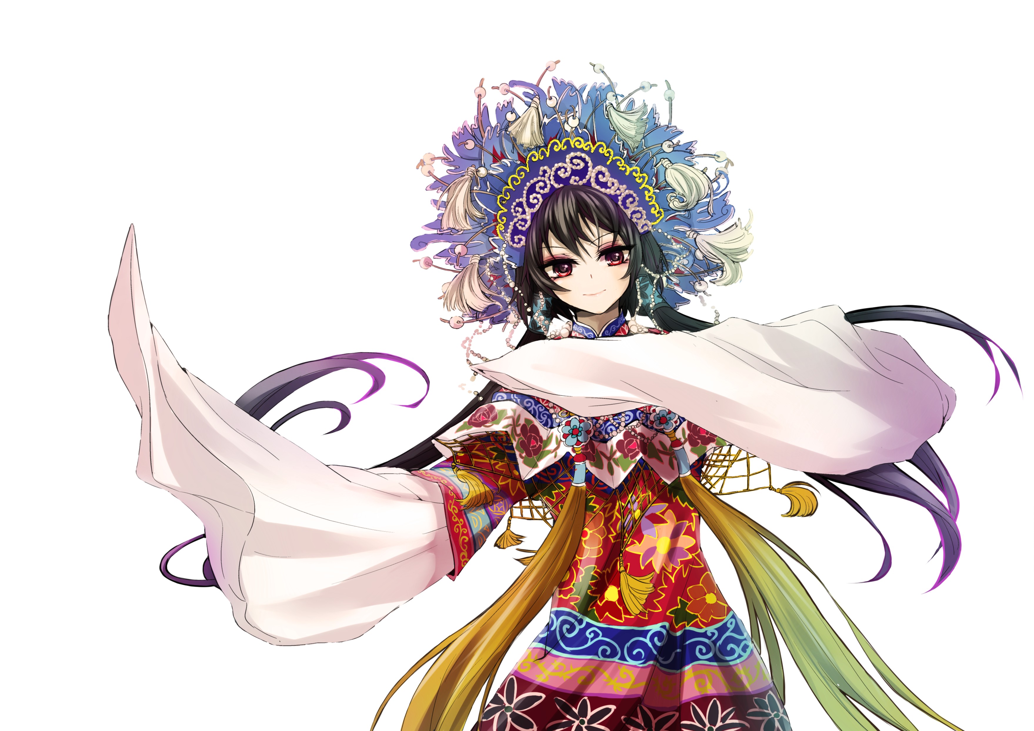 anime, Anime girls, Transparent background, Costumes, Traditional clothing, Luo Tianyi, Vocaloid Wallpaper