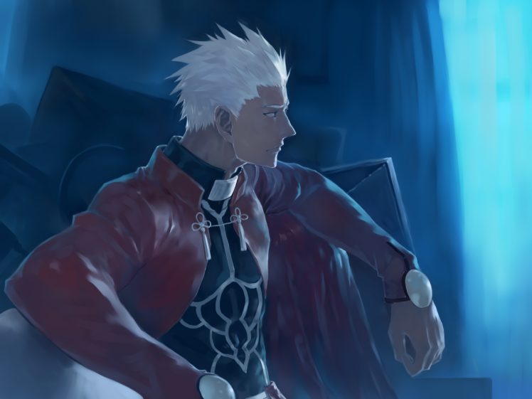 anime, Men, Drawing, Leather jackets, Fate Stay Night, Archer (Fate ...