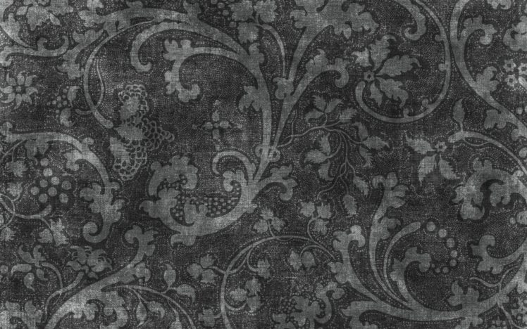 patterns, Textures, Grayscale, Floral HD Wallpaper Desktop Background