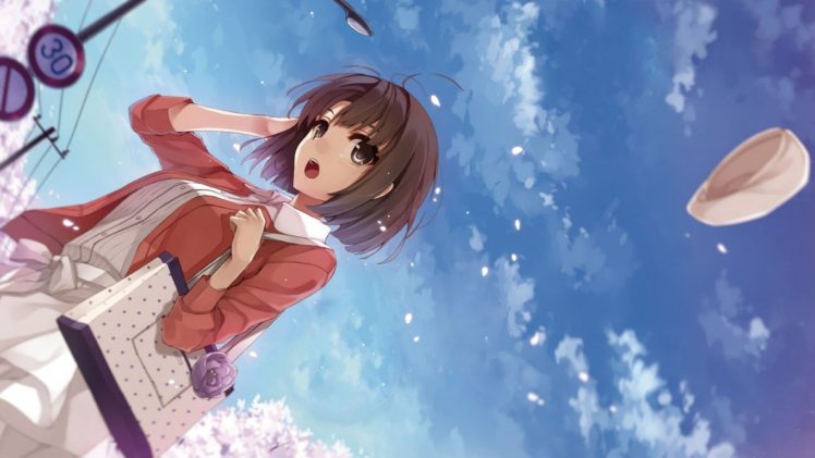 anime girls, Anime, Sky, Clouds, Saenai Heroine no Sodatekata, Kato Megumi HD Wallpaper Desktop Background