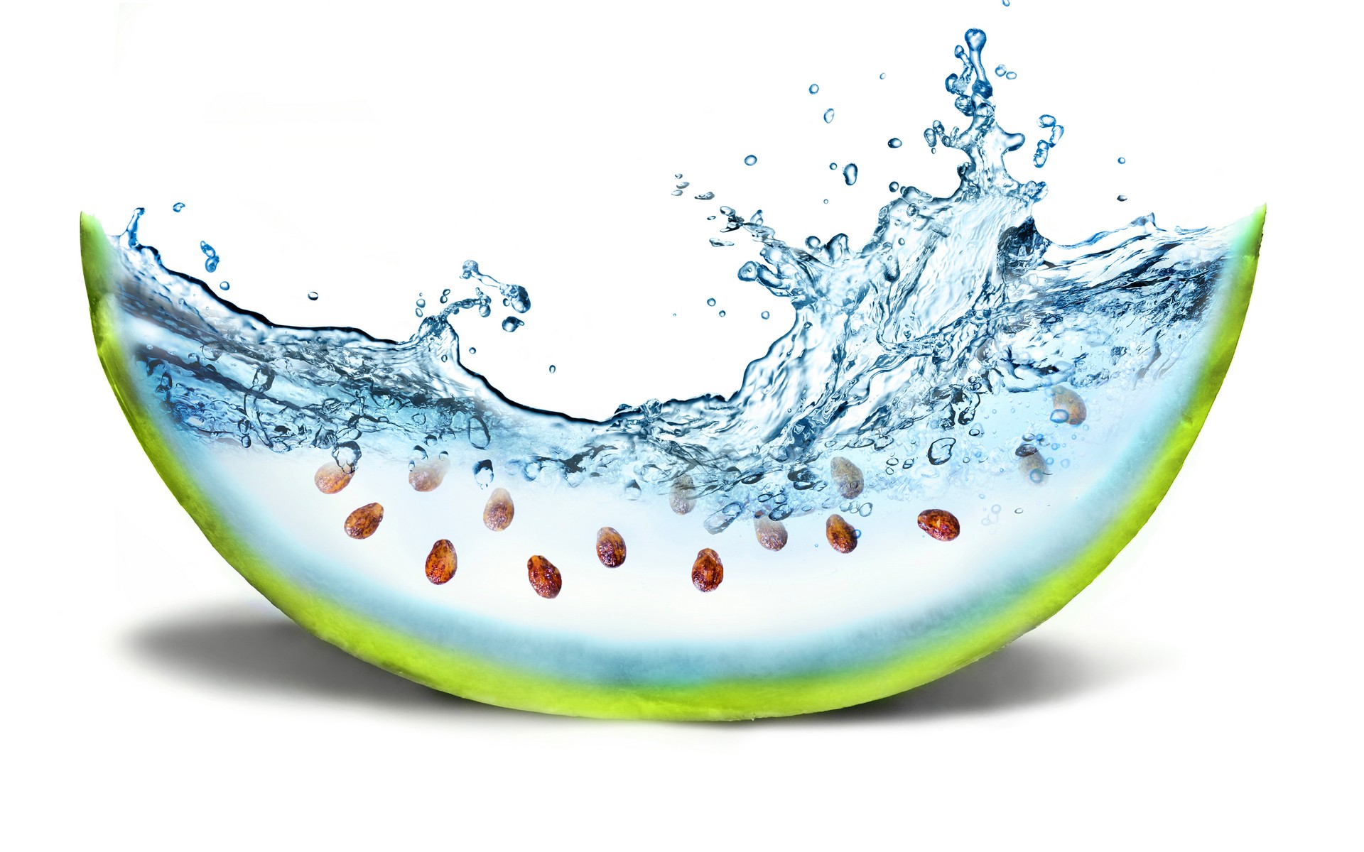 water, Minimalistic, Fruits, Funny, Watermelons, Seeds, Skin, Creativity Wallpaper