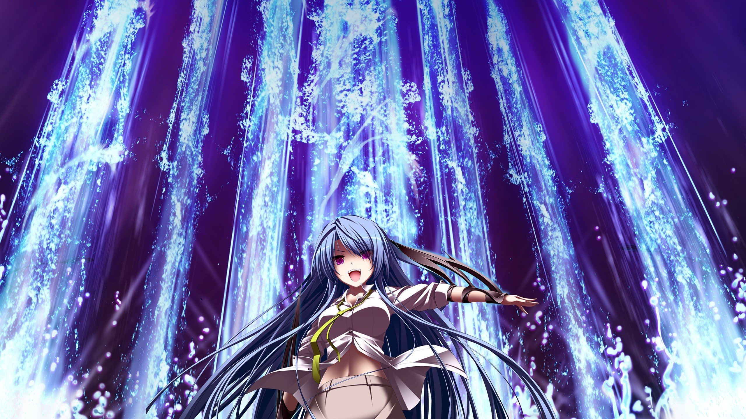 anime girls, Open mouth, Long hair Wallpaper