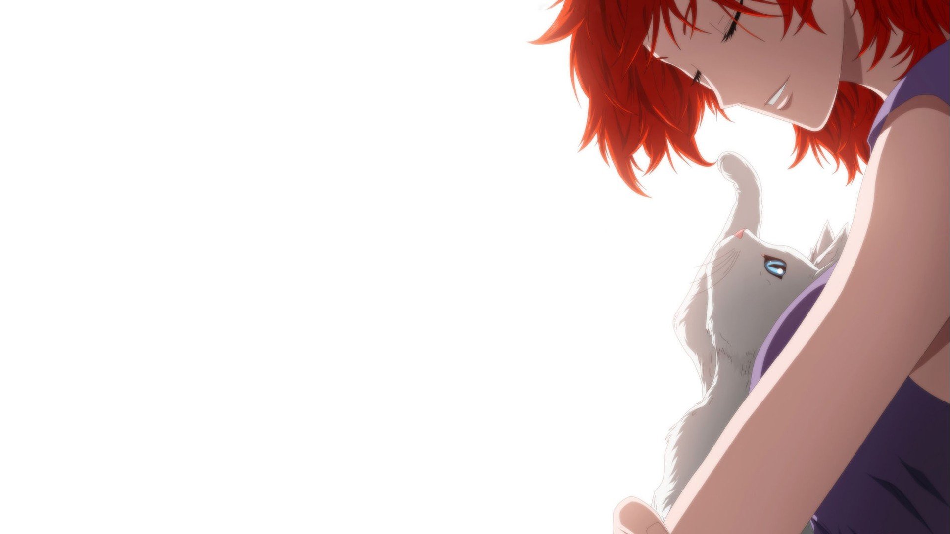 The Breaker, White background, Anime girls, Redhead Wallpaper