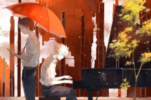 umbrella, Neon Genesis Evangelion, Piano, Ikari Shinji