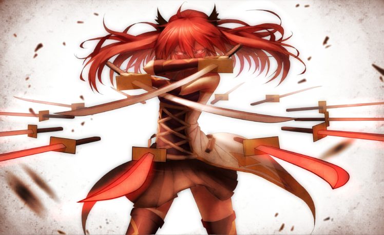 sword, Pixiv Fantasia, Redhead HD Wallpaper Desktop Background