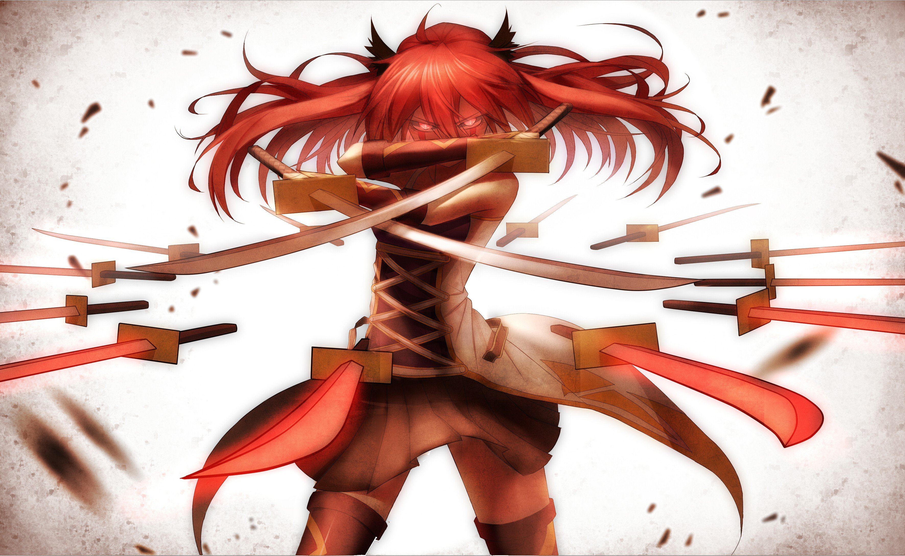 sword, Pixiv Fantasia, Redhead Wallpapers HD / Desktop and 