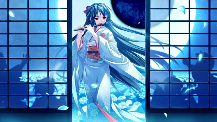 anime girls, Kimono HD Wallpaper Desktop Background