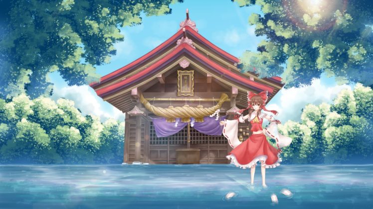 Touhou, Hakurei Reimu, Anime girls HD Wallpaper Desktop Background