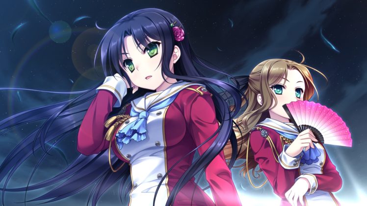 anime girls, School uniform HD Wallpaper Desktop Background