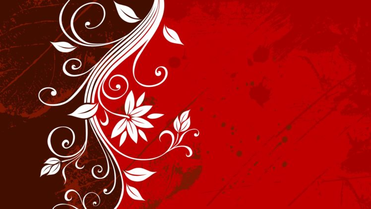 leaf, Red, Grunge, Vectors, Floral, Graphics HD Wallpaper Desktop Background
