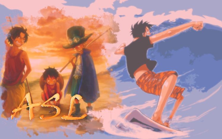 One Piece, Manga, Monkey D. Luffy, Portgas D. Ace, Sabo HD Wallpaper Desktop Background