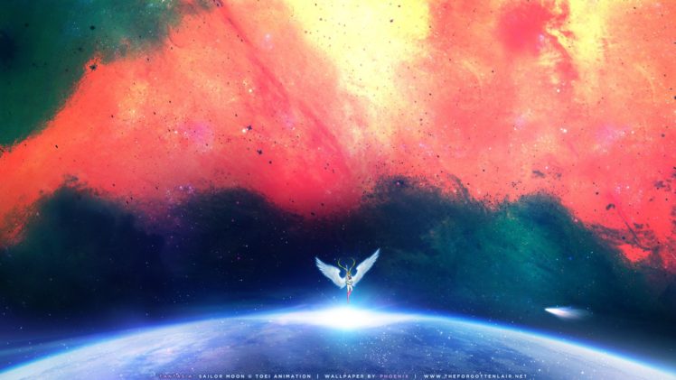 Sailor Moon, Space, Wings, Stars HD Wallpaper Desktop Background