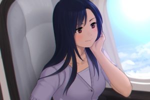 dark hair, Anime girls, Long hair