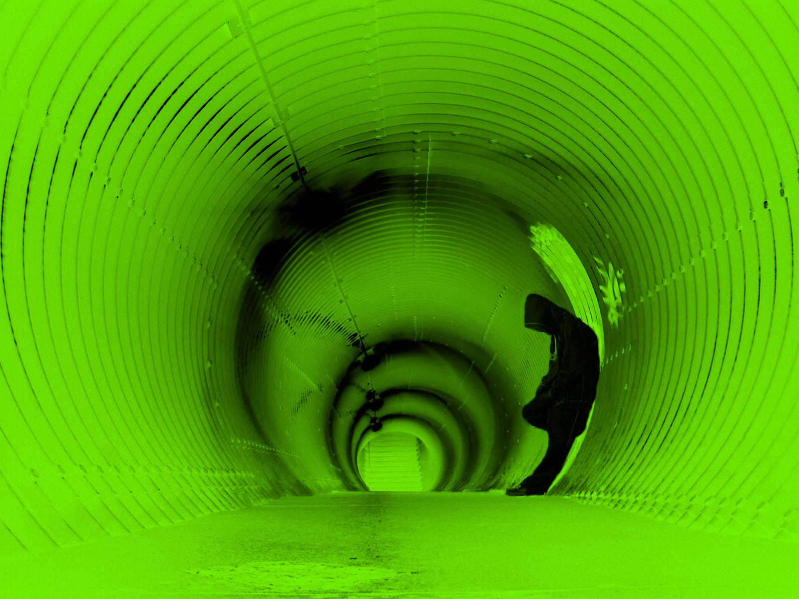 green, Abstract, Tunnels, Lonely Wallpaper