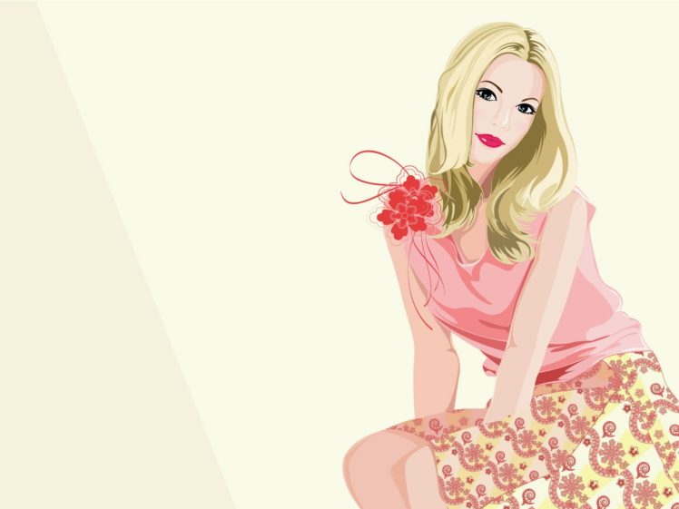 blondes, Women, Vectors HD Wallpaper Desktop Background