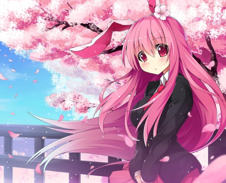 anime girls, Anime, Bunny ears, Touhou, Reisen Udongein Inaba HD Wallpaper Desktop Background