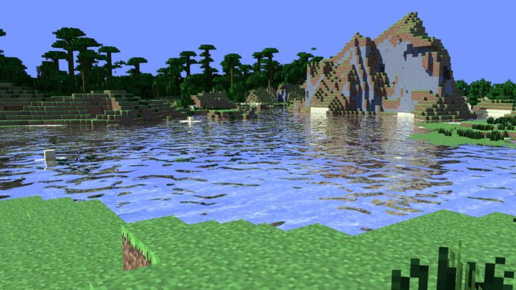 water, Jungle, Minecraft, Cinema, 4d, Tapeta HD Wallpaper Desktop Background