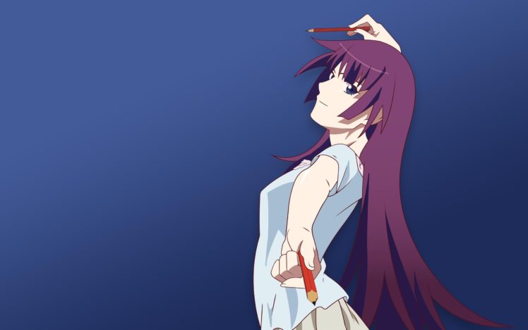 anime, Monogatari Series, Senjougahara Hitagi HD Wallpaper Desktop Background