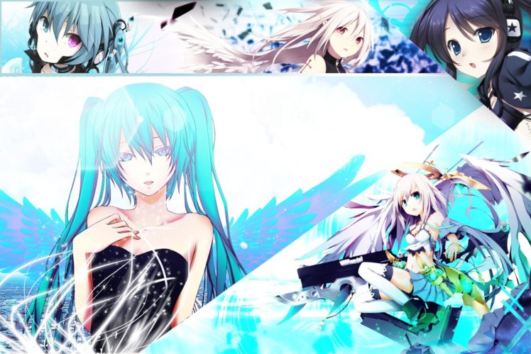 Vocaloid, Anime, Hatsune Miku, Black Rock Shooter HD Wallpaper Desktop Background