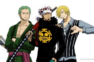 One Piece, Sanji, Trafalgar Law, Roronoa Zoro