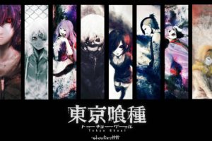 Tokyo Ghoul, Kamishiro Rize, Kaneki Ken, Kirishima Touka, Kirishima Ayato, Uta (Tokyo Ghoul), Fueguchi Hinami, Tsukiyama Shuu, Suzuya Juuzou
