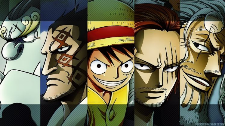 One Piece, Monkey D. Luffy, Shanks, Jimbei, Monkey D. Dragon, Silvers Rayleigh HD Wallpaper Desktop Background