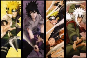 Naruto Shippuuden, Uzumaki Naruto, Namikaze Minato, Uchiha Sasuke, Jiraiya, Panels