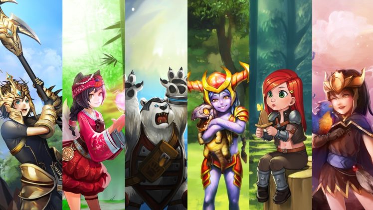 League of Legends, Volibear, Katarina, Ahri, Jarvan IV, League of Legends Shyvana, Quinn, Shyvana HD Wallpaper Desktop Background
