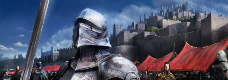 knights, Guards, Armor, Medieval, Silver, Shiny HD Wallpaper Desktop Background