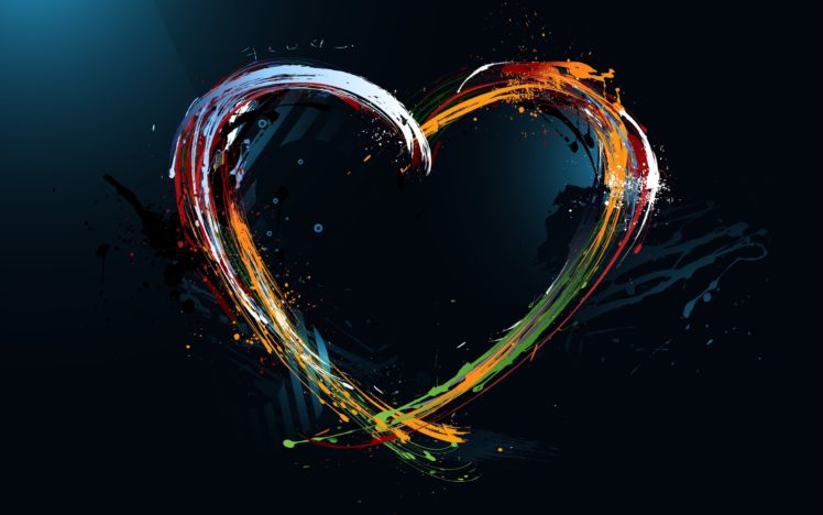 abstract, Hearts HD Wallpaper Desktop Background