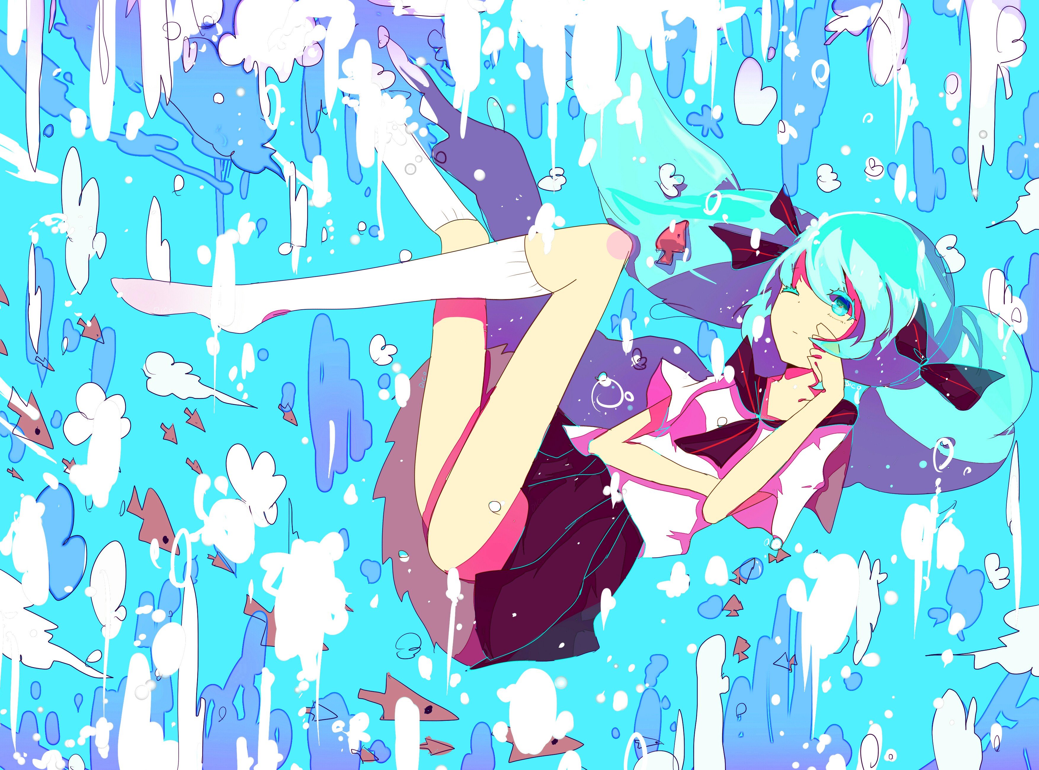 fish, Water, Hatsune Miku Wallpaper