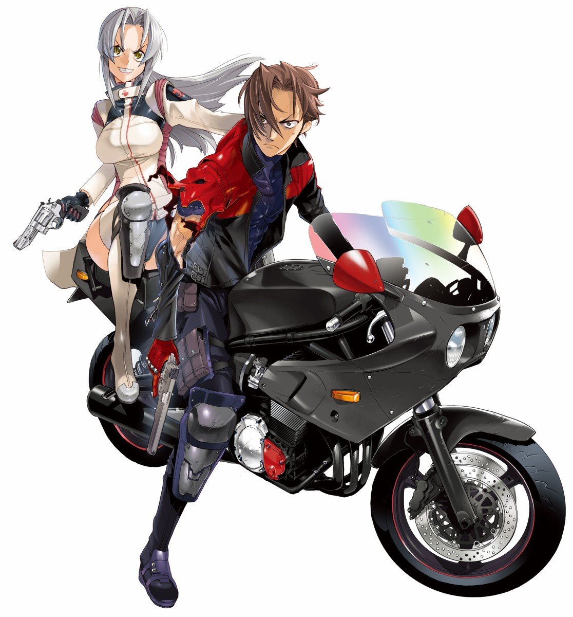 Triage X, Nurse outfit, Motorcycle Wallpaper