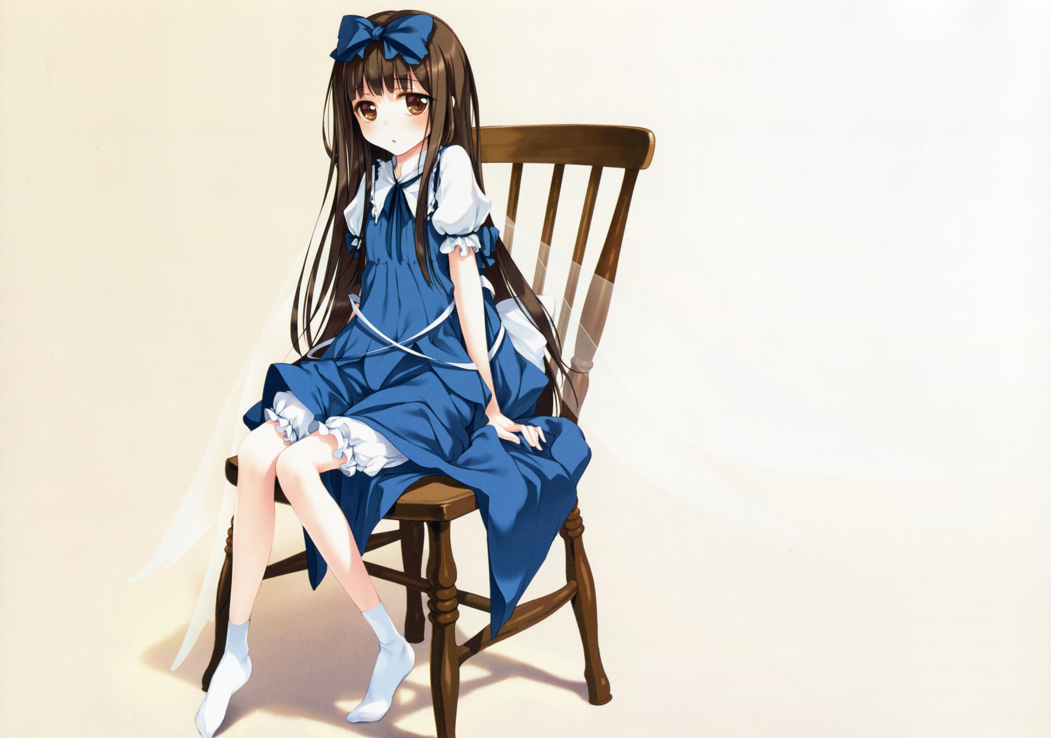 Touhou, Star Sapphire, Ke ta, Bloomers, Chair, Sitting, Wings, Legs