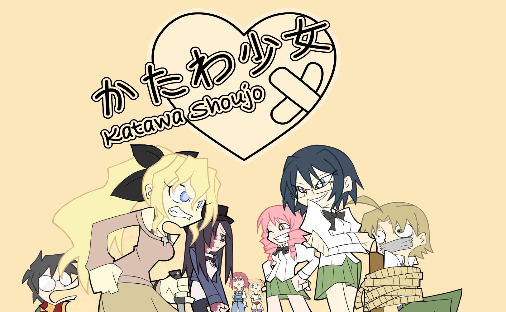 Katawa Shoujo, Misha, Rin Tezuka, Lilly Satou, Shiina Mikado, Hanako Ikezawa, Ibarazaki Emi, Shizune Hakamichi Wallpaper