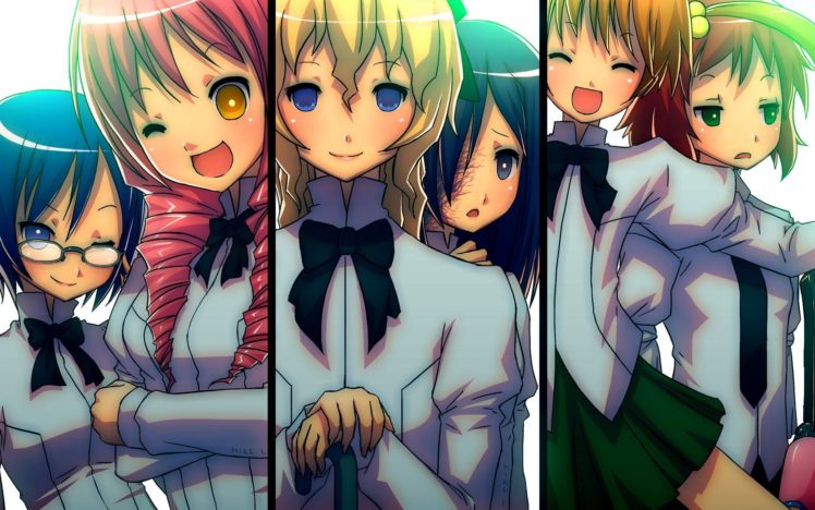 Katawa Shoujo, Misha, Rin Tezuka, Lilly Satou, Shiina Mikado, Hanako Ikezawa, Ibarazaki Emi, Shizune Hakamichi HD Wallpaper Desktop Background