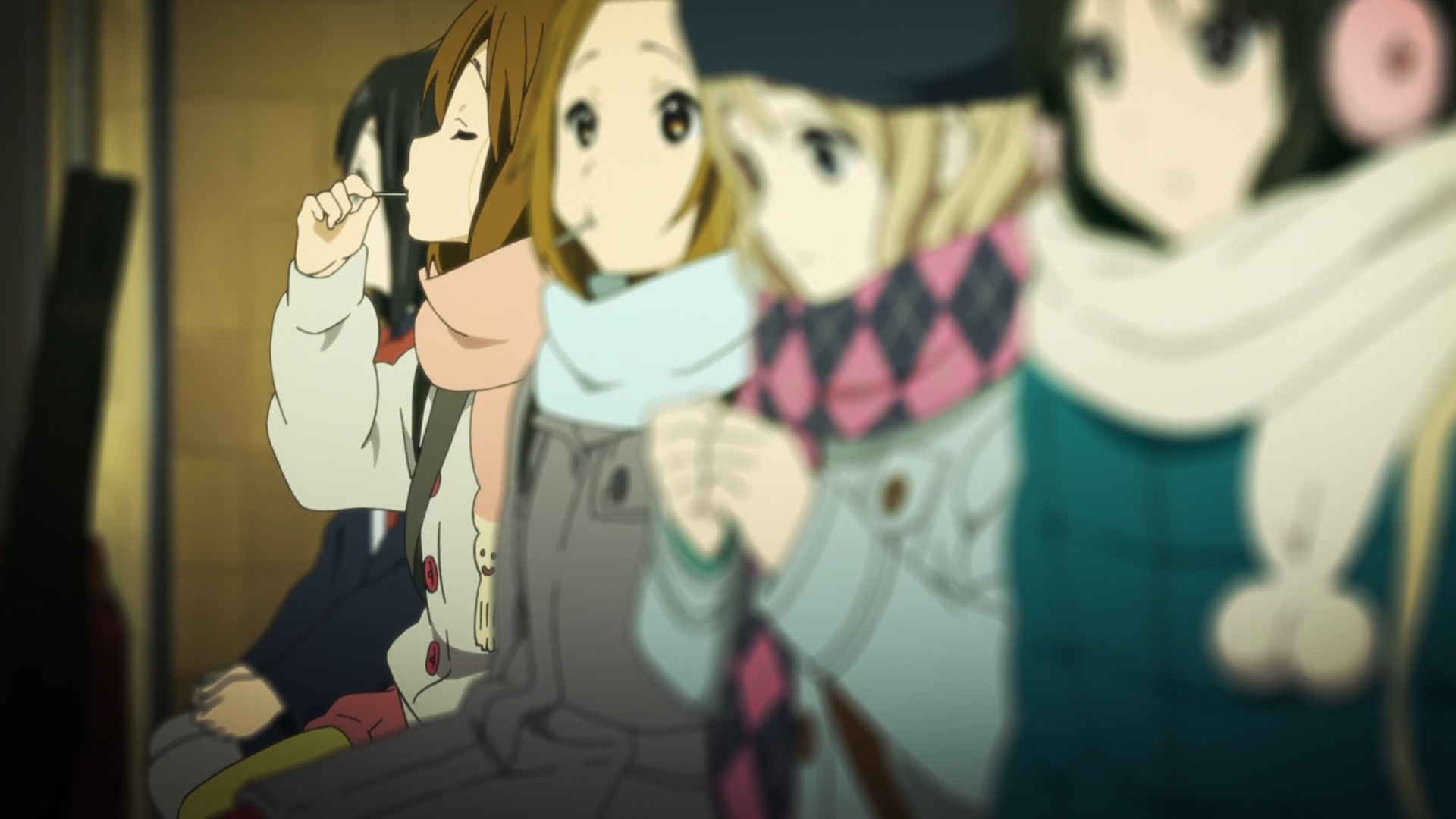 K ON!, Hirasawa Yui, Akiyama Mio, Nakano Azusa, Kotobuki Tsumugi, Tainaka Ritsu, Anime girls Wallpaper