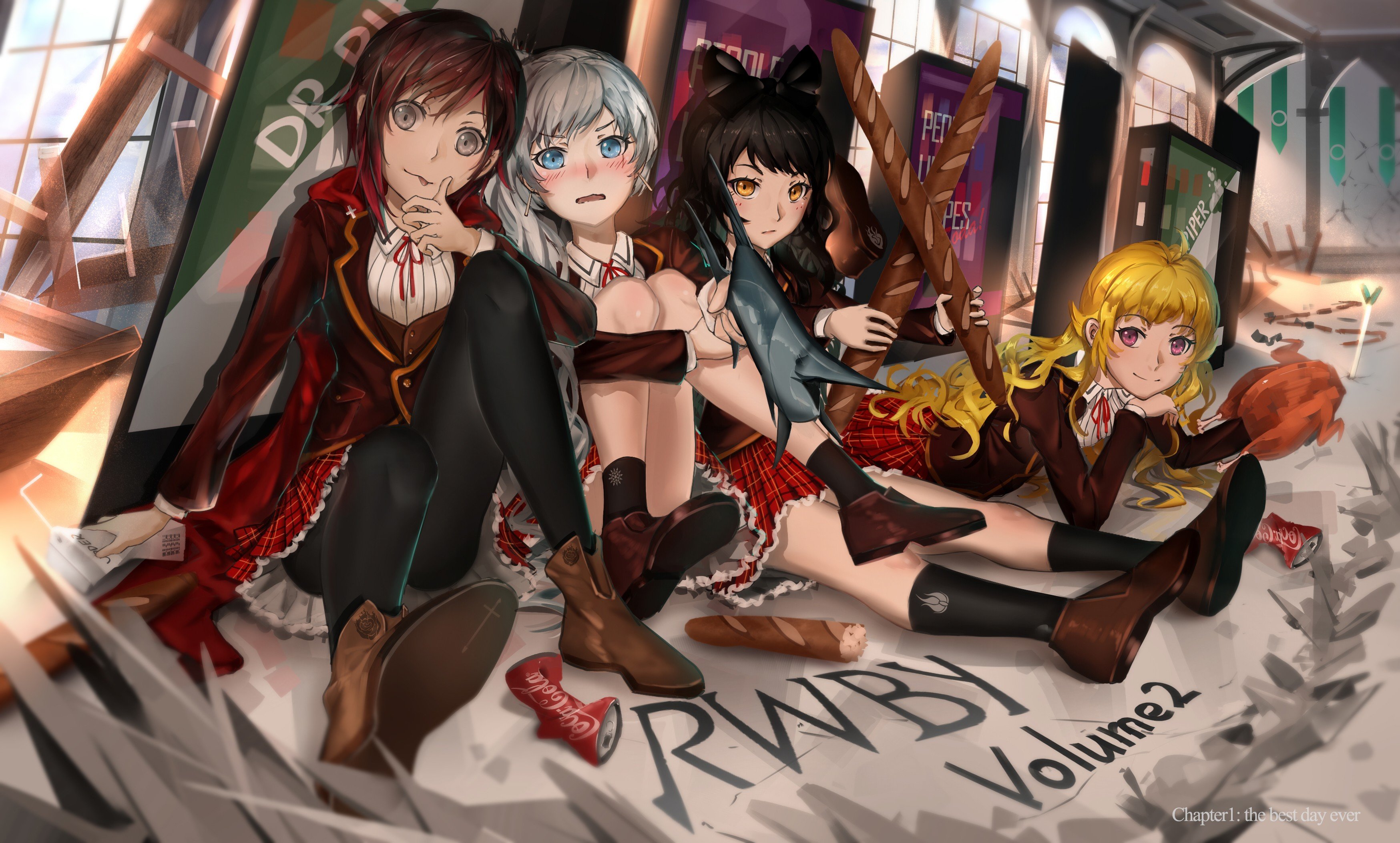 Rooster Teeth, RWBY, Ruby Rose, Weiss Schnee, Blake Belladonna, Yang Xiao Long, Anime girls Wallpaper